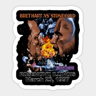 Bret Hart Vs. Stone Cold Steve Austin Wrestlemania 13 Sticker